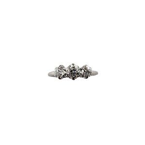 Vintage 10 Karat White Gold and Diamond Ring Size 5.75 #15469